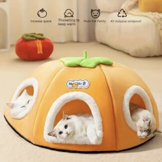 Cute persimmon-shaped Cat Tunnel